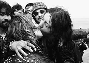 Core76 Prints: Hells Angels Wedding on the seafront Mablethorpe Lincs on Easter Monday Cliff Gregory