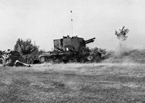 Artillery Prints: With the help of the Royal Navy, Allied troops are fighting their way forward
