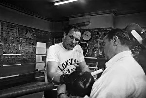 Henry Cooper in the gym training ahead of his second with Muhammad Ali