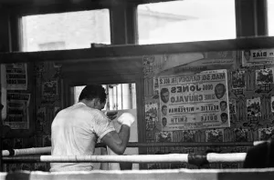 Henry Cooper in the gym training ahead of his second with Muhammad Ali