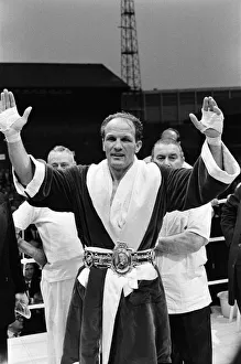 Heavyweight Prints: Henry Cooper receiving the Lonsdale belt after his win in the fight against Jack Bodell