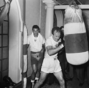 Henry Cooper seen here in training at The Bellingham for his fight against Cassius Clay