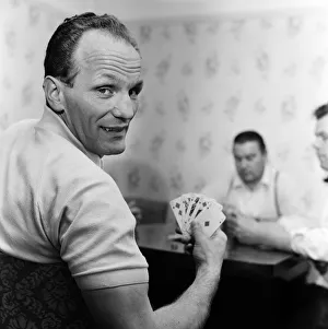 Henry Cooper spending the eve of his big fight against Cassius Clay relaxing at his