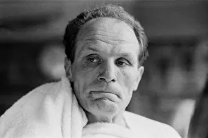 Henry Cooper in training at the Thomas A Becket gym in London for his British heavyweight