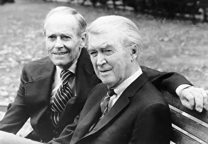 Henry Fonda and James Stewart - August 1975 Henry Fonda Actor Sitting with
