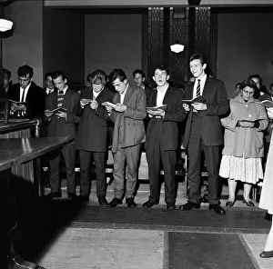 Hope Prints: The Herald Angels... Teddy boys who attended the special service for youth given by 16