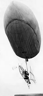 Adventure Prints: Herbert Spencer seen here at the controls of the Spencer Airship in the skies above