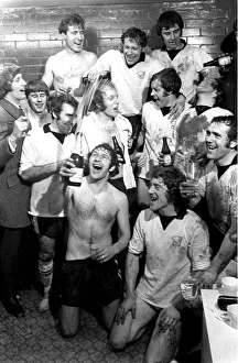 Champagne Prints: Hereford United v Newcastle United February 1972 The Bulls celebrate their 3rd
