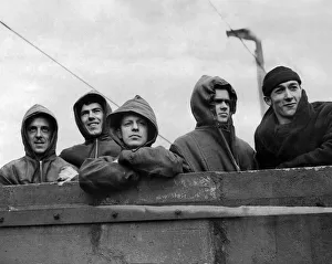 Heroes of the Arctic. Typical members of a ships crew who have fought their way through