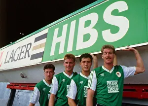 Hibernian football players under Hibs sign December 1988