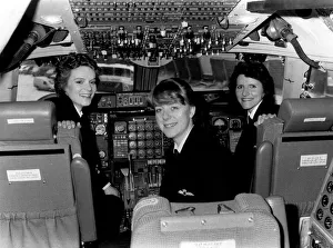 Pilot Prints: Three high-flying women started work with their heads in the clouds yesterday as British