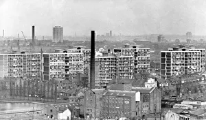 The High-rise flats in Hillfields as seen from Coventry Cathedral