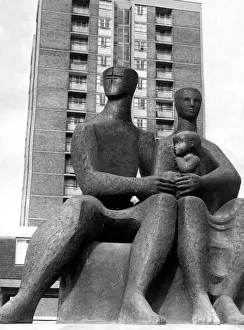 Sculpture Prints: The high rise flats at Shieldfield in Newcastle 9 September 1965