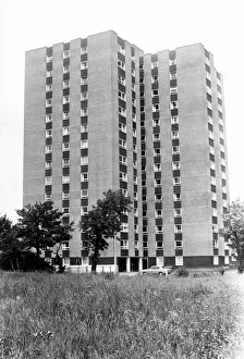 Trees Prints: The high rise flats at West Denton Housing Estate in Newcastle 26 July 1972