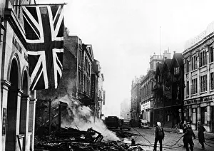 High Street, Coventry. This image is believed to have been taken shortly after the Blitz