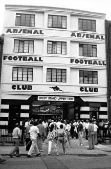 Highbury Stadium Arsenal Football Ground October 1990 West Stand Upper Tier