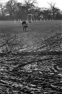 Storm Prints: Highgate United F. C. ground the day after a storm which killed player Tony Allden after