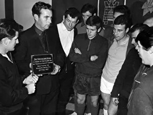 Death Prints: Highgate United manager John Hewitson (second left) and club coach Mr Kilby Edwards (left