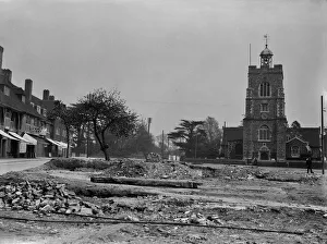 Demolition Prints: Hillingdon village, site of demolished buildings 3rd May 1935