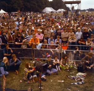 Hippies at flower festival Festival of the Flower Children at Woburn Abbey