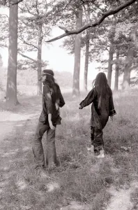 Hippy Festival Windsor Great Park August 1972 Groups of hippies from all over