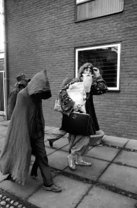 Kaftan Prints: Hippy Nicholas Albery seen here outside the court house at Slough
