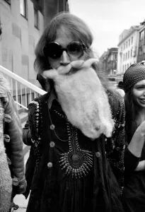 Hippy Nicholas Albery seen here outside the court house at Slough