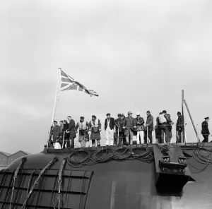 Naval Prints: HM Submarine Revenge was launched at Cammell Lairds in Birkenhead, Merseyside yesterday