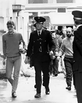 HMP Barlinnie Prison 1987. Left to right Allan McLeish receives ten years