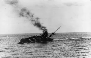 Battleship Prints: HMS Barham, torpedoed off the Egyptian coast in The Mediterranean Sea