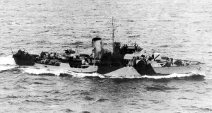 Warship Prints: HMS Eglantine a Norwegian Flower Class Corvette seen here on convoy duty in the Western