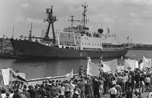 HMS Endurance docking in Chatham Naval Base after returning from the South Atlantic