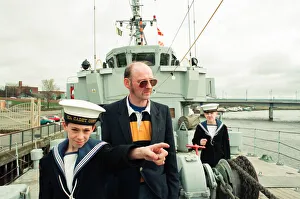 HMS Kellington, berthed at Stockton Quayside is now open to the public