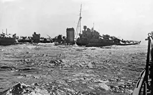 Destroyer Prints: HMS Kelly under tow in the North Sea after being torpedoed off the coast of Norway