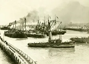 Battleship Prints: HMS Vindictive which attacked the harbour at Ostend during World War I to prevent