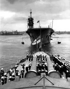 HMS Warspite General view as Able Seaman Jack Bland and Leading Signaler