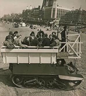 Holiday Pictures at Blackpool May 1947 Coverted Bren Gun carrier for taking