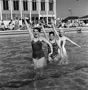 Coast Prints: Holidaymakers enjoying their holiday at Butlins Holiday Camp, Minehead. 6th June 1962