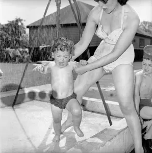 Holidaymakers enjoying the hot weather over the Whitsun Bank Holiday at the Galleon Pool