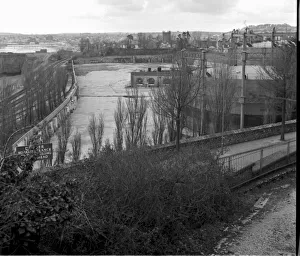 Bygones Prints: Hollicombe gas works in Preston, Paignton in 1972 after most of the buildings had been