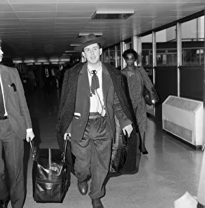 Holly Johnson from the band Frankie Goes To Hollywood pictured at London Airport