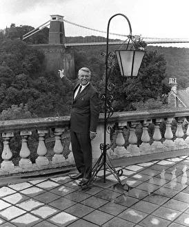 Suit Prints: Hollywood actor Cary Grant on one of his frequent visits back to his home city of Bristol