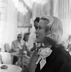 01489 Prints: Hollywood actress Grace Kelly pictured during the 1955 Cannes Film festival. May 1955