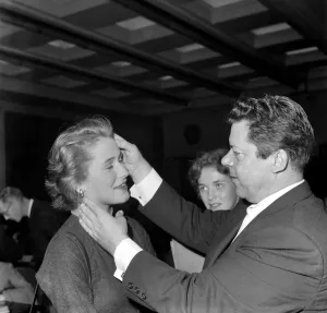 Beautician Prints: Hollywood makeup artist Perc Westmore seen here on the liner Ide de France