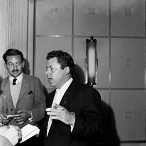 Hollywood makeup artist Perc Westmore seen here on the liner Ide de France