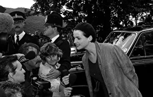 Hollywood star Julia Ormond at Porthmadog on the premier night of First Knight wich was