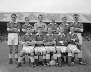 Home Championship International and 1954 World Cup Qualifying match at Ninian Park