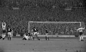 Home International Championship match at Wembley Stadium. England 2 v Scotland 2