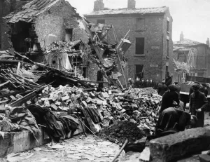 Wreckage Prints: Homes destroyed on Anthony Street in Liverpool during last nights raids