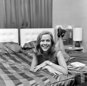 00513 Prints: Honor Blackman, actress, in Manchester to launch her book on self defence
